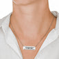 The Distance is Hard - Horizontal Bar Necklace with Back Engraving