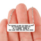 The Distance is Hard - Horizontal Bar Necklace with Back Engraving