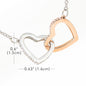 "To My Wife - First Forever Always" Interlocking Heart Necklace