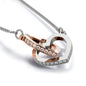 "To My Wife - Broken Road" Interlocking Heart Necklace