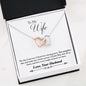 "To My Wife - You Complete Me" Interlocking Hearts Necklace