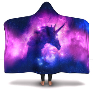 Unicorn Galaxy 3D Print Hooded Blanket