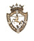 Vintage Rhinestone Crown Horse Brooch