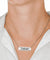 The Distance is Hard - Horizontal Bar Necklace with Back Engraving