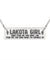 Dont Fear the Lakota Girl - Horizontal Bar Necklace with Back Engraving