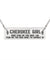 Dont Fear the Cherokee Girl - Horizontal Bar Necklace with Back Engraving