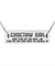 Dont Fear the Choctaw Girl - Horizontal Bar Necklace with Back Engraving