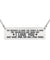 The Distance is Hard - Horizontal Bar Necklace with Back Engraving