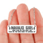 Dont Fear the Navajo Girl - Horizontal Bar Necklace with Back Engraving