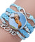 Handmade Horse Lovers Leather Cabochon Infinity Wrap Bracelet