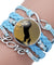 Handmade Horse Lovers Leather Cabochon Infinity Wrap Bracelet