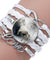 Handmade Horse Lovers Leather Cabochon Infinity Wrap Bracelet