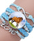 Handmade Horse Lovers Leather Cabochon Infinity Wrap Bracelet