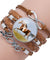 Handmade Horse Lovers Leather Cabochon Infinity Wrap Bracelet