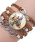 Handmade Horse Lovers Leather Cabochon Infinity Wrap Bracelet