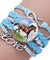 Handmade Horse Lovers Leather Cabochon Infinity Wrap Bracelet