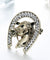 Vintage Crystal Horse Head & Horseshoe Brooch