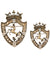 Vintage Rhinestone Crown Horse Brooch