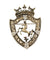 Vintage Rhinestone Crown Horse Brooch