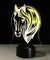 3D LED Color Switching Horse Head Lamp