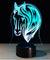 3D LED Color Switching Horse Head Lamp
