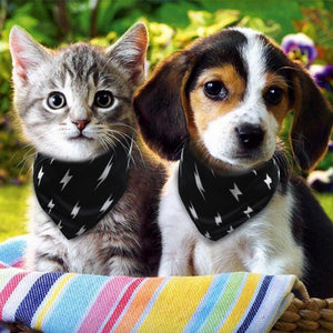 Adjustable Black Bandana For Pets