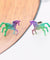 Colorful Glitter Unicorn Earrings