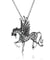 Horse Wings Crystal Rhinestone Pendant Necklace