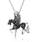 Horse Wings Crystal Rhinestone Pendant Necklace