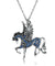 Horse Wings Crystal Rhinestone Pendant Necklace