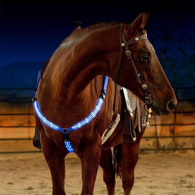 Fully Adjustable Dual LED Horse Chest Plate Harness
