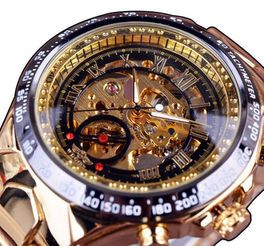 Mens Military Skeleton Watch