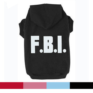 FBI Printed Hoodies For Puppies